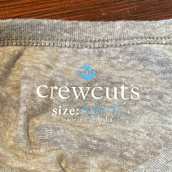 J.Crew Crewcuts Boys Gray T-Shirt Size S - Picture 3 of 6
